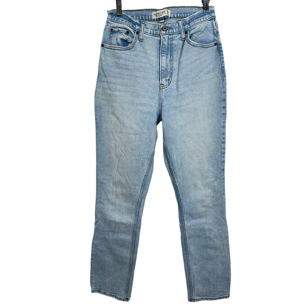 Abercrombie & Fitch Curve Love 90s Slim Straight Ultra High Rise Jeans Size 28 6